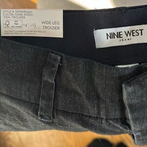 Nine West Dark Wash Wide Leg Jeans